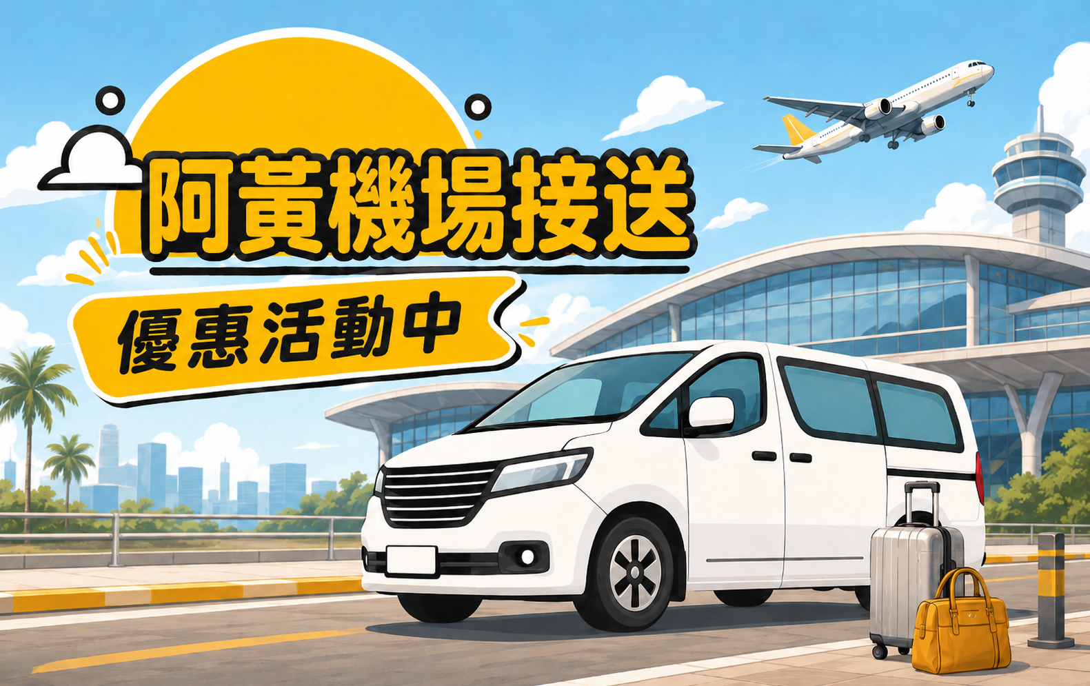 阿黃機場接送優惠活動中