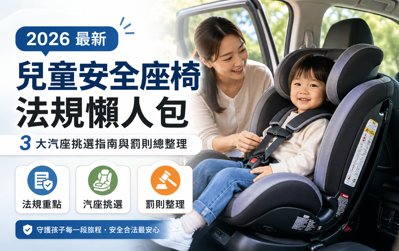 兒童安全汽車座椅使用規定